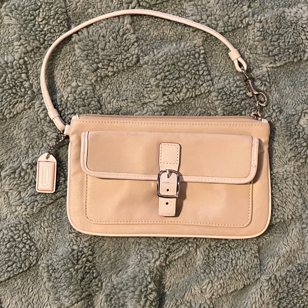 Coach Beige Wristlet